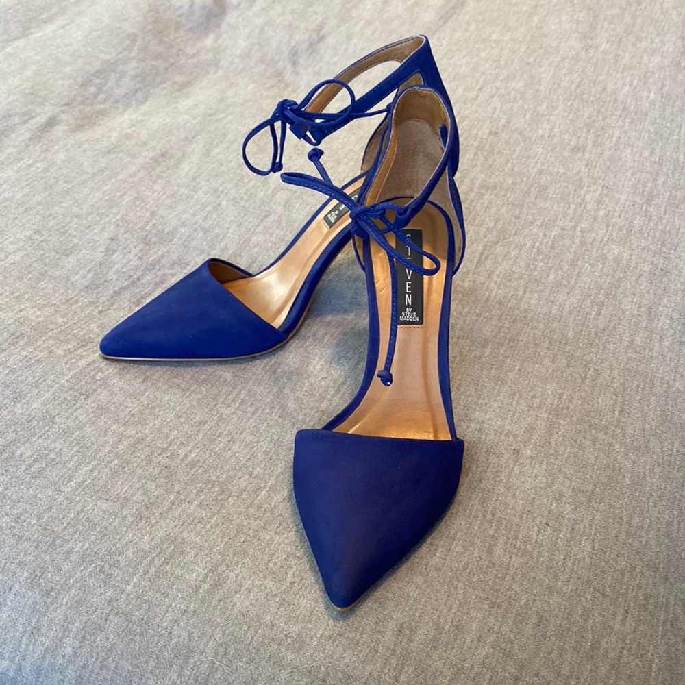 Steve Madden Blue Heels